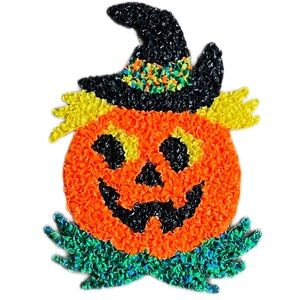Vintage Halloween Popcorn Pellets Pumpkin Decoration
